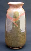 Shino glazed vase 